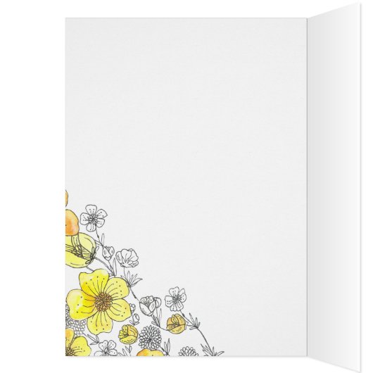 Cute Groundhog Yellow Flowers Hallo (Binnen (Links))