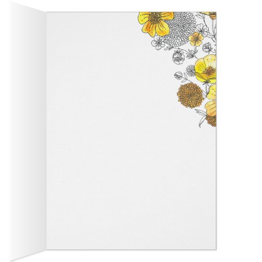 Cute Groundhog Yellow Flowers Hallo (Binnen (Rechts))