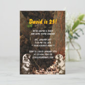 Cute Groundhogs Birthday Party Invitation Kaart (Staand voorkant)