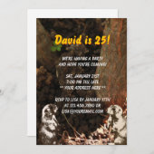 Cute Groundhogs Birthday Party Invitation Kaart (Voorkant / Achterkant)