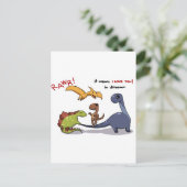 Cute Group of Dinosaurs Rawr betekent dat we van j Briefkaart (Staand voorkant)