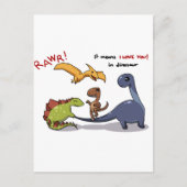 Cute Group of Dinosaurs Rawr betekent dat we van j Briefkaart (Voorkant)