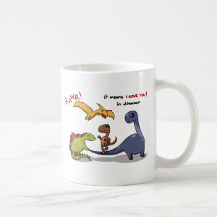 Cute Group of Dinosaurs Rawr betekent dat we van j Koffiemok