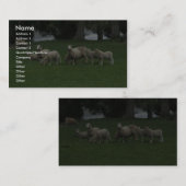 Cute Group of Sheep Eating Grass Visitekaartje (Voorkant / Achterkant)