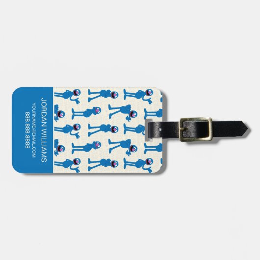 Cute Grover Pattern Bagagelabel (Voorkant horizontaal)