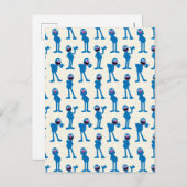 Cute Grover Pattern Briefkaart (Voorkant / Achterkant)