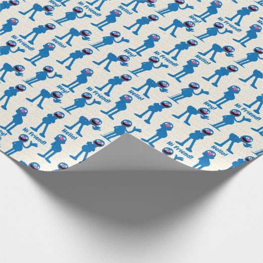 Cute Grover Pattern Cadeaupapier (Hoek)