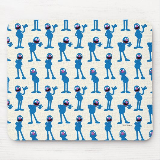 Cute Grover Pattern Muismat (Voorkant)