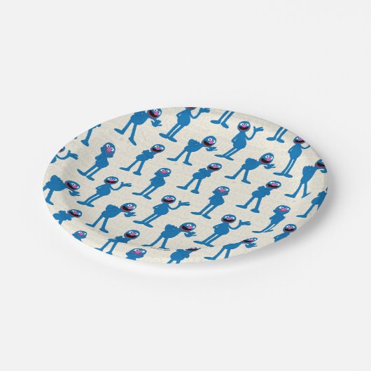 Cute Grover Pattern Papieren Bordje (Gekanteld)