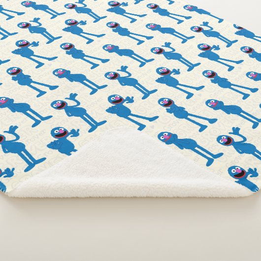 Cute Grover Pattern Sherpa Deken (3/4)