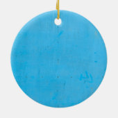 Cute Grunge blue fish and Fishhaak Keramisch Ornament (Achterkant)