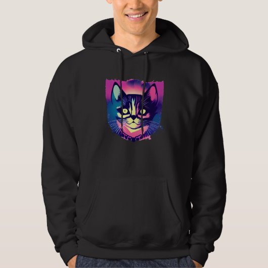 Cute Grunge Kitty Cat Animal  Kitty Cat Hoodie (Voorkant)