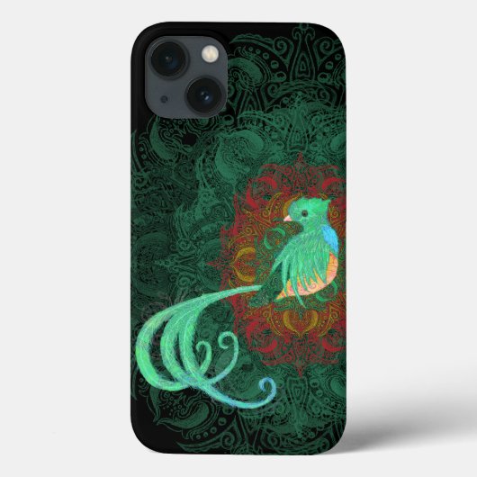 Cute Guatemala Resplendent Quetzal Green Mehndi Case-Mate iPhone Case (Achterkant)