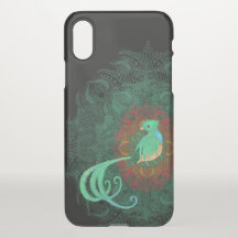 Cute Guatemala Resplendent Quetzal Green Mehndi