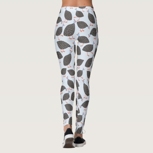 Cute Guinea Fowl Bird Pattern Leggings (Achterkant)