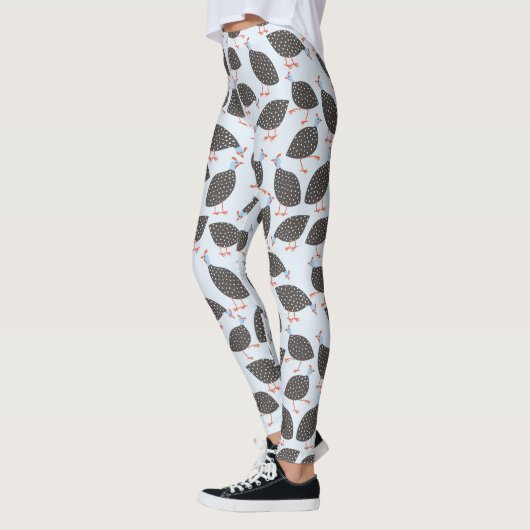 Cute Guinea Fowl Bird Pattern Leggings (Links)