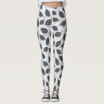 Cute Guinea Fowl Bird Pattern Leggings<br><div class="desc">Een leuk vogelpatroon uit Guinee op een lichtblauw patroon.</div>