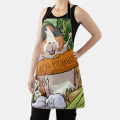 Cute Guinea Pig 100% Veggie Carrot Vegan Cartoon Schort (Insitu)