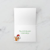 Cute Guinea Pig Aangepaste Kerstmis Feestdagen Kaart (Binnen)