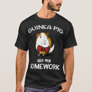 Cute Guinea Pig Ate Mijn thuiswerk Funny Cavy Pet T-shirt