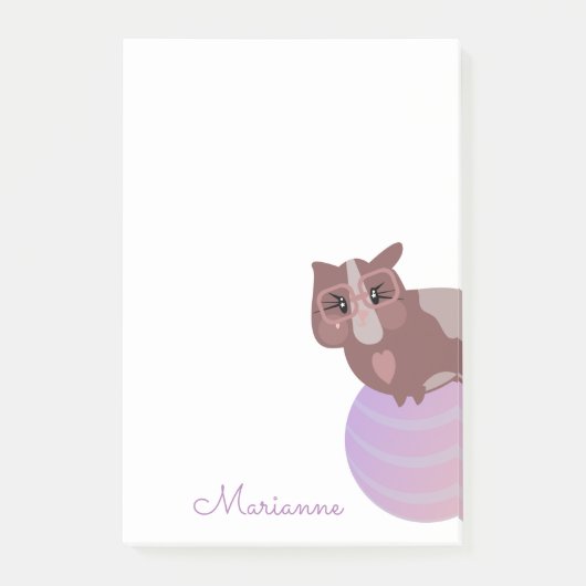 Cute Guinea Pig Ball Post-it Notes (Voorkant)