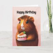 Cute Guinea Pig Birthday Bedankkaart (Voorkant)