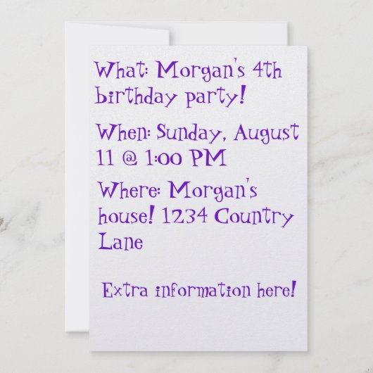 Cute Guinea Pig Birthday Uitnodiging (Achterkant)