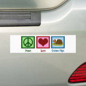 Cute Guinea Pig Bumpersticker (Op auto)