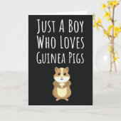 Cute Guinea Pig Cards For Baby Boys Kids Pet Lover Kaart (Gele Bloem)