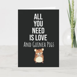 Cute Guinea Pig Cards Pet Animal Lover Kaart
