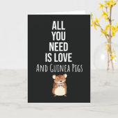 Cute Guinea Pig Cards Pet Animal Lover Kaart (Gele Bloem)