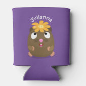 Cute guinea pig cartoon illustratie blikjeskoeler (Achterkant)