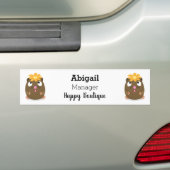 Cute guinea pig cartoon illustratie bumpersticker (Op auto)