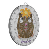 Cute guinea pig cartoon illustratie dartbord (Voorkant Links)