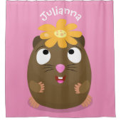 Cute guinea pig cartoon illustratie douchegordijn (Voorkant)