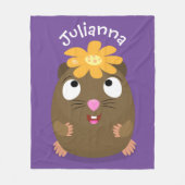 Cute guinea pig cartoon illustratie fleece deken (Voorkant)