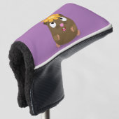 Cute guinea pig cartoon illustratie golfheadcover (3/4 voorkant)