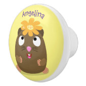 Cute guinea pig cartoon illustratie keramische knop (Rechts)