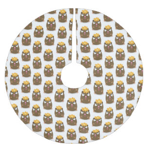 Cute guinea pig cartoon illustratie kerstboom rok