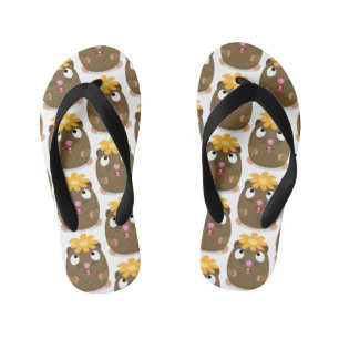 Cute guinea pig cartoon illustratie kinder teenslippers