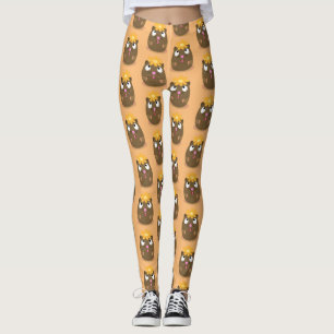 Cute guinea pig cartoon illustratie leggings