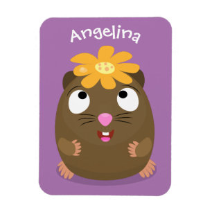 Cute guinea pig cartoon illustratie magneet