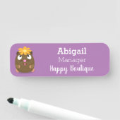 Cute guinea pig cartoon illustratie naamplaatje (In situ)