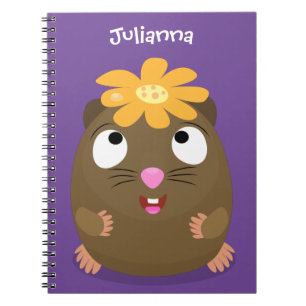 Cute guinea pig cartoon illustratie notitieboek