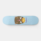 Cute guinea pig cartoon illustratie persoonlijk skateboard (Horizontaal)
