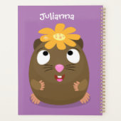 Cute guinea pig cartoon illustratie planner (Achterkant)
