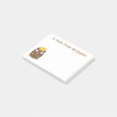 Cute guinea pig cartoon illustratie post-it® notes (Schuin)