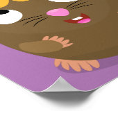 Cute guinea pig cartoon illustratie poster (Hoek)