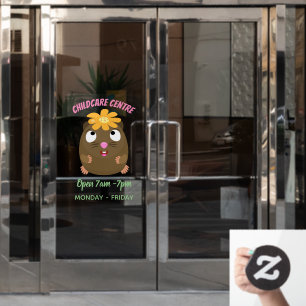 Cute guinea pig cartoon illustratie raamsticker