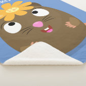 Cute guinea pig cartoon illustratie sherpa deken (3/4)